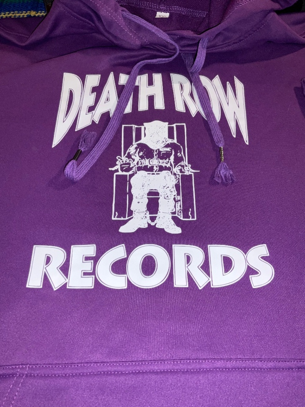 🔥 Death row-Records-Classic Graphic-Logo Hoodie- Purple- Size (XXL)